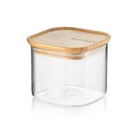 Bamboo Clear Storage Jar 550ml